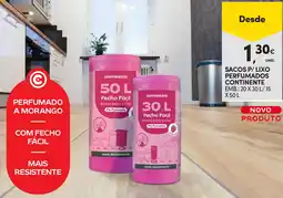 Continente Sacos p/ lixo perfumados continente promoção