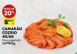 Pingo Doce Camarão cozido 40/60 descongelado promoção