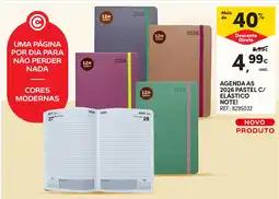 Continente Agenda a5 2026 pastel c/ elastico note! promoção
