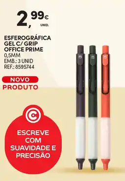 Continente Esferográfica gel c/ grip office prime promoção