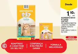 Continente Alimento seco p/gato cnt pet promoção