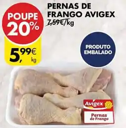 Pingo Doce Pernas de frango avigex promoção