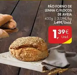 Pingo Doce Pão forno de lenha c/flocos de aveia promoção