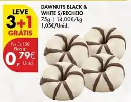 Pingo Doce Dawnuts black & white s/recheio promoção