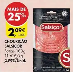 Pingo Doce Chourição salsicor fatias promoção