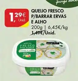 Pingo Doce Queijo fresco p/barrar ervas e alho promoção