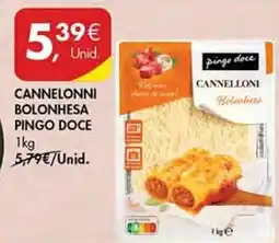 Pingo Doce Cannelonni bolonhesa pingo doce promoção
