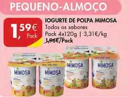 Pingo Doce Iogurte de polpa mimosa promoção