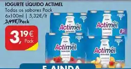 Pingo Doce Iogurte líquido actimel promoção