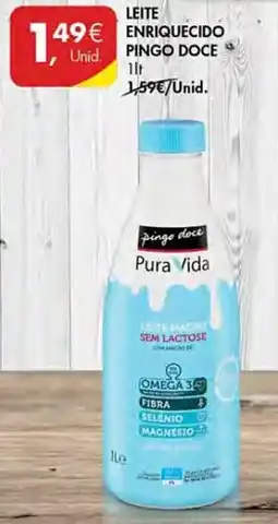 Pingo Doce Leite enriquecido pingo doce promoção