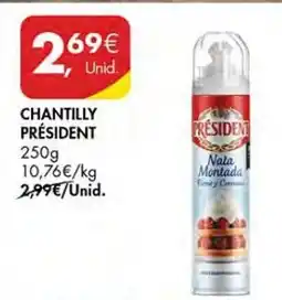 Pingo Doce Chantilly président promoção