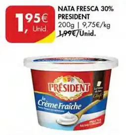 Pingo Doce Nata fresca 30% president promoção