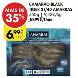 Pingo Doce Camarão black tiger 31/40 amarras promoção