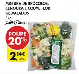 Pingo Doce Mistura de brócolos, cenoura e couve flor gelvalados promoção