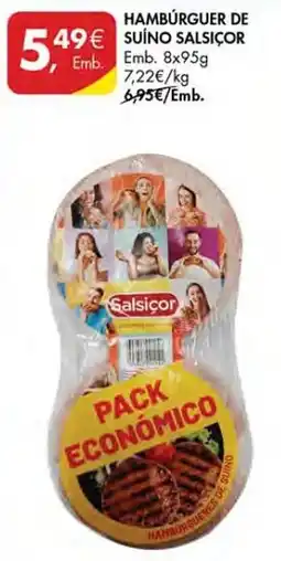 Pingo Doce Hambúrguer de suino salsicor promoção