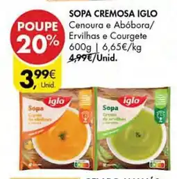 Pingo Doce Sopa cremosa iglo promoção