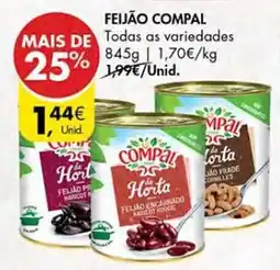 Pingo Doce Feijão compal promoção