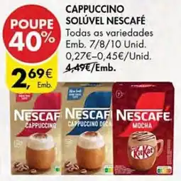 Pingo Doce Cappuccino soluvel nescafé promoção