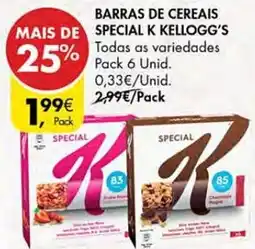 Pingo Doce Barras de cereais special k kellogs promoção