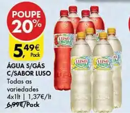 Pingo Doce Água s/gás c/sabor luso promoção