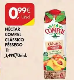 Pingo Doce Nectar compal clássico pêssego promoção