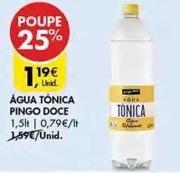 Pingo Doce Água tónica pingo doce promoção