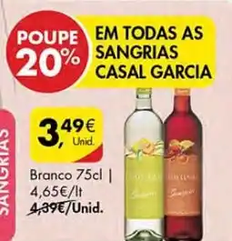 Pingo Doce Em todas as sangrias casal garcia promoção