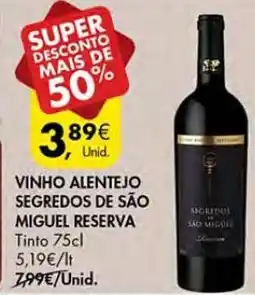 Pingo Doce Vinho alentejo segredos de são miguel reserva tinto promoção