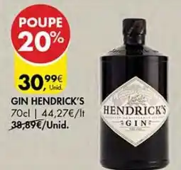 Pingo Doce Gin hendrick's promoção