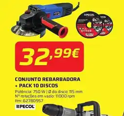 Bricomarché Conjunto rebarbadora + pack 10 discos promoção