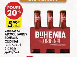 Pingo Doce Cerveja c/ álcool sagres bohemia original promoção