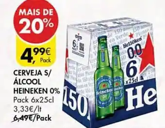 Pingo Doce Cerveja s/ álcool heineken 0% promoção