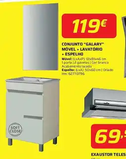 Bricomarché Conjunto "galary" móvel + lavatório + espelho promoção