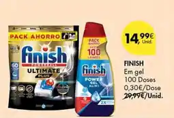 Pingo Doce Finish em gel 100 doses promoção
