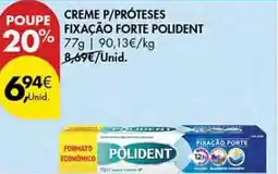 Pingo Doce Creme p/próteses fixação forte polident promoção