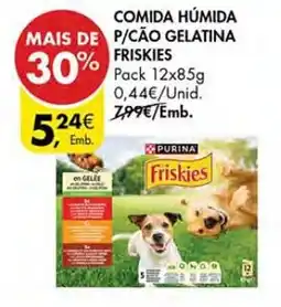 Pingo Doce Comida humida p/cão gelatina friskies promoção