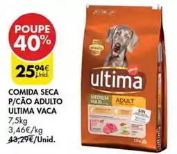 Pingo Doce Comida seca p/cão adulto ultima vaca promoção