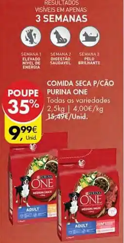 Pingo Doce Comida seca p/cão purina one promoção