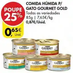 Pingo Doce Comida humida p/ gato gourmet gold promoção
