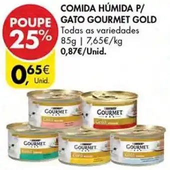 Pingo Doce Comida humida p/ gato gourmet gold promoção