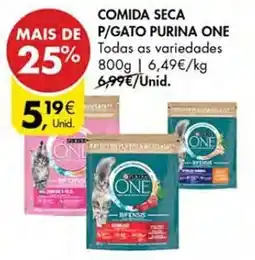 Pingo Doce Comida seca p/gato purina one promoção