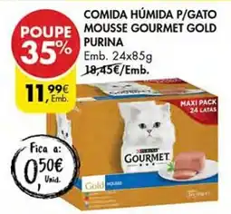 Pingo Doce Comida húmida p/gato mousse gourmet gold promoção