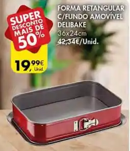 Pingo Doce Forma retangular c/fundo amovível delibake 36x24cm promoção