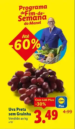 Lidl Uva Preta sem Grainha promoção