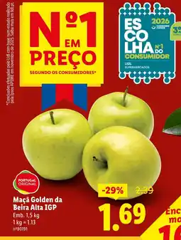 Lidl Maçã Golden da Beira Alta IGP promoção