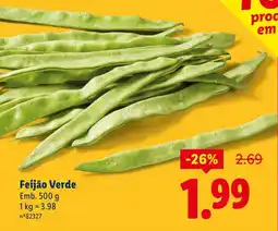 Lidl Feijão Verde promoção