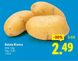Lidl Batata Branca promoção