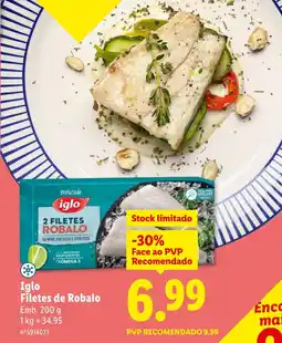 Lidl Iglo Filetes de Robalo promoção