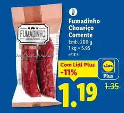 Lidl Fumadinho Chouriço Corrente promoção