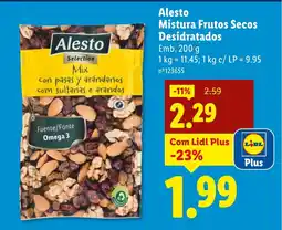 Lidl Alesto Mistura Frutos Secos Desidratados promoção